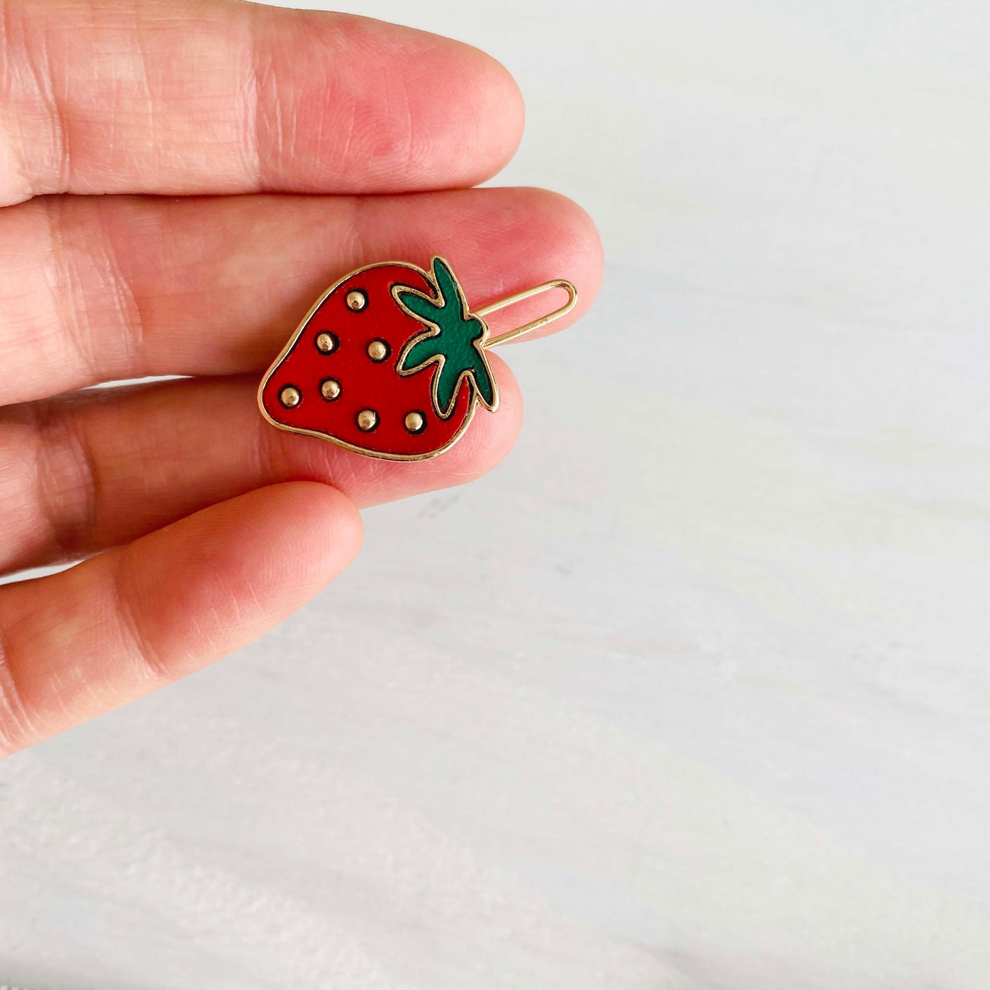 Enamel Strawberry, Cherry, Watermelon Hair Pins