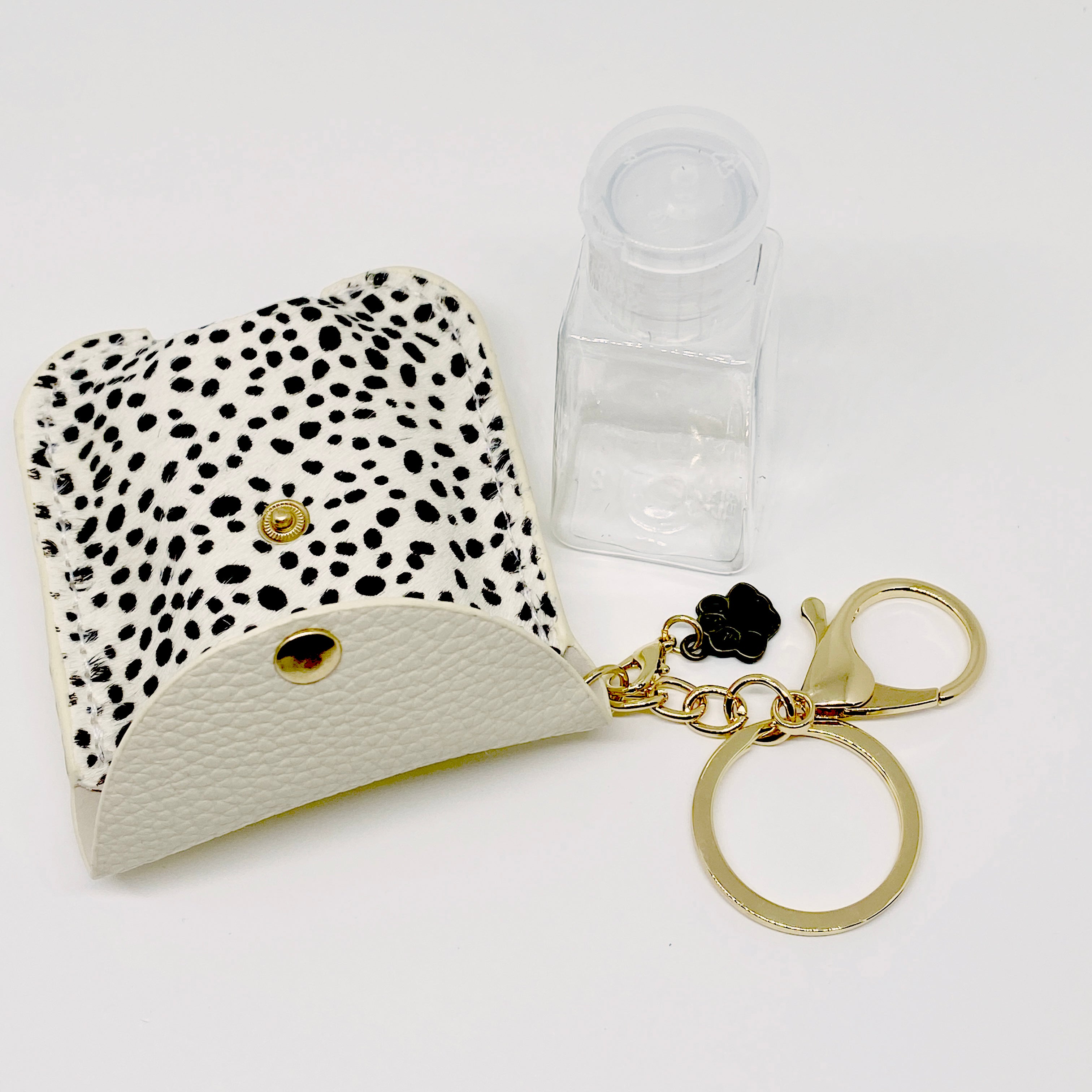 Party Girl Kim Hand Sanitizer Holder - 1 oz Travel Size Hand Sanitizer  Keychain Holder Attaches Easily to Your Purse Backpack Diaper Bag with Key  Ring and Carabiner Clip Sunflower Leopard 3